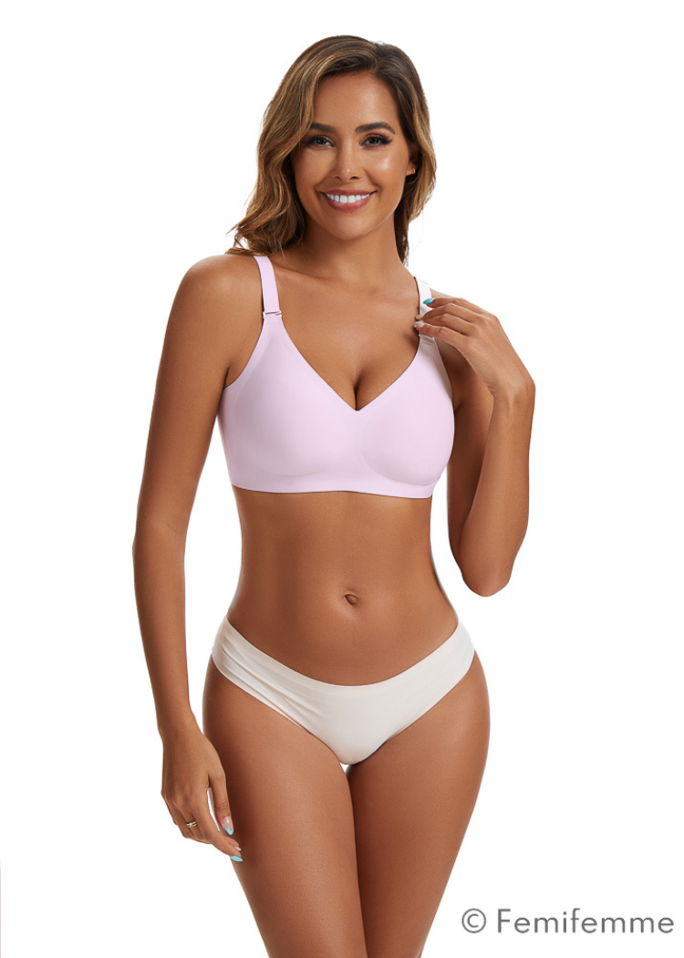 FlexiComfort bøjlefri push up bralette - Soft Pink