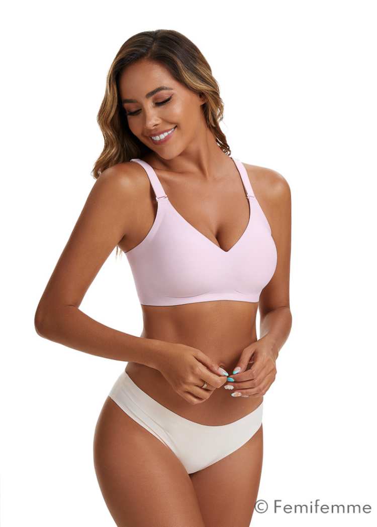 FlexiComfort bøjlefri push up bralette - Soft Pink