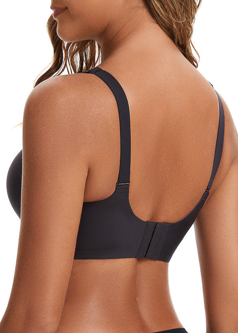 SoftWave Full Coverage Bøjlefri BH - Sortgrå