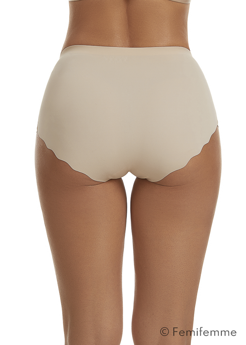 Invisible Highwaist Maxi Trusser - Beige skin
