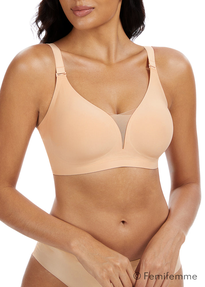 V-Mesh Comfort bøjlefri BH - Nude