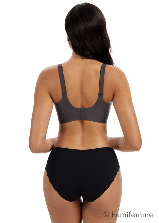 V-Mesh Comfort bøjlefri BH - Sortgrå
