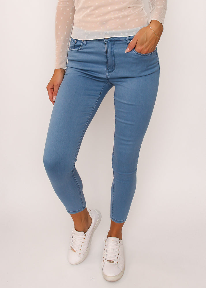 ANA Skinny Push-Up Jeans med Hyper Stretch - Lys blå