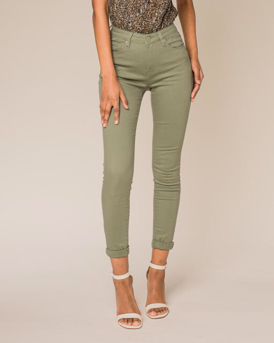 Bomulds slim jeans med stræk og god pasform - Wazabi Grøn