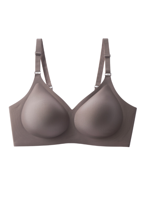 Femifemme FlexiComfort bøjlefri push up bralette - Soft Mocha