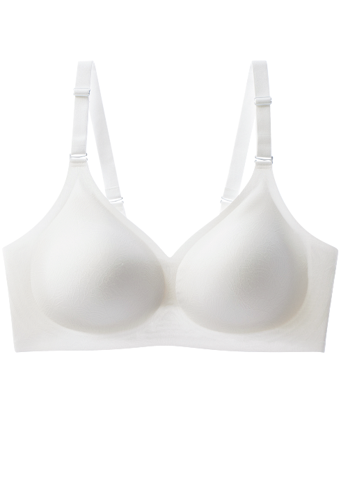 Femifemme FlexiComfort bøjlefri push up bralette - Hvid