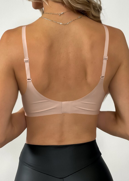 Femifemme Antigravity sømløs push up bralette - Beige Skin