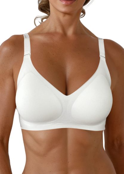 Femifemme FlexiComfort bøjlefri push up bralette - Hvid