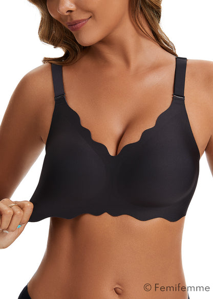 Femifemme SoftWave Full Coverage Bralette - Sortgrå
