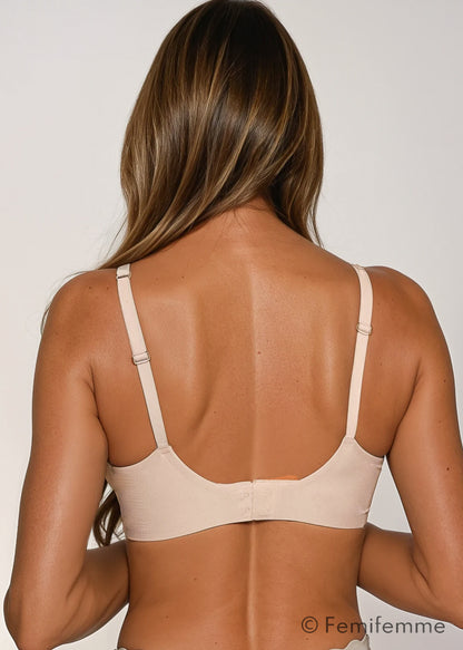 GravityLess Sømløs Push Up Bralette - Nude