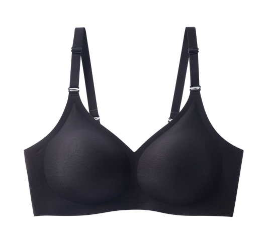 Femifemme FlexiComfort bøjlefri push up bralette - Sort