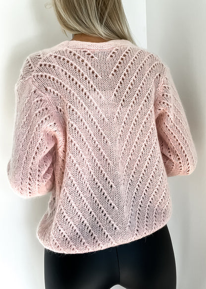 Maëlys Mohair strik cardigan - Lys Rosa