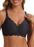 SoftWave Full Coverage Bøjlefri BH - Sortgrå