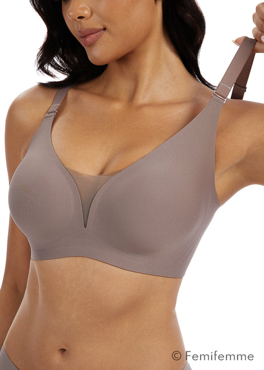 V-Mesh Comfort Bralette - Soft Mocha