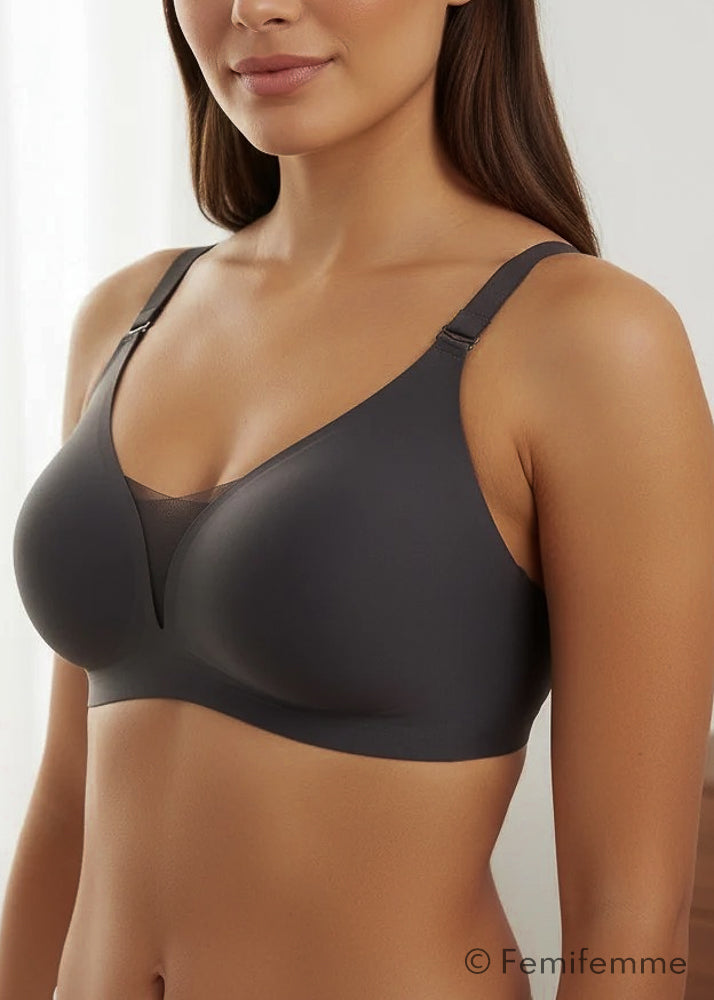 V-Mesh Comfort bøjlefri BH - Sortgrå